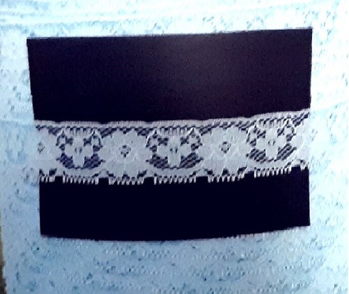 Blue lace trim floral 24 - floral,