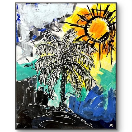 Original art 14x11 palm - original,