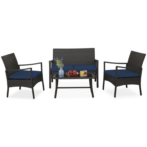4pcs patio rattan wicker - 4pcs,