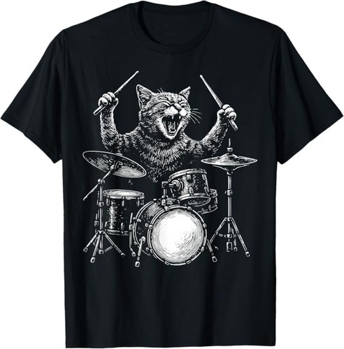 Cat drumming drums kitten rock - drums,