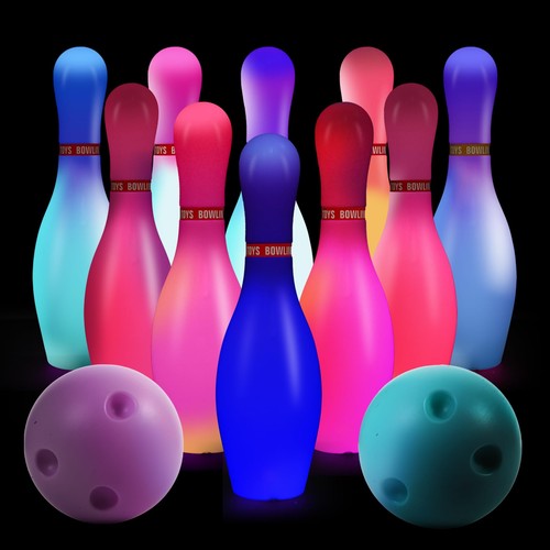 Light bowling set glow in - bowling,