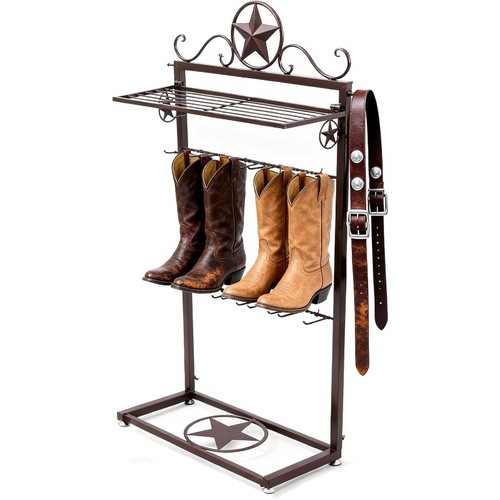 Star boot rack vertical cowboy - star,
