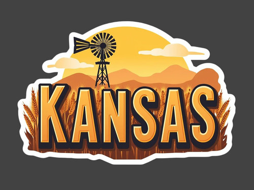 Kansas sticker vinyl decal - sticker,