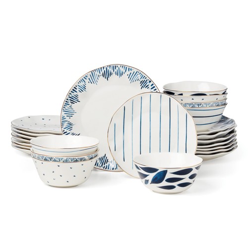 Blue bay porcelain piece - porcelain, 24-piece
