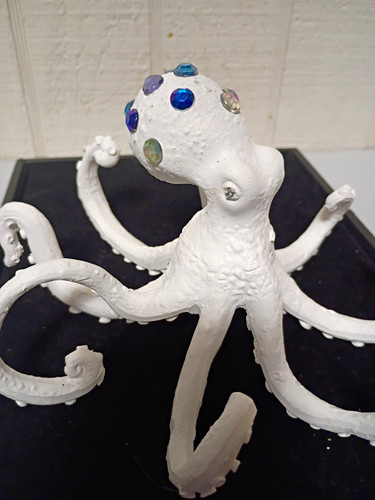 7x4 white octopus sea - white,