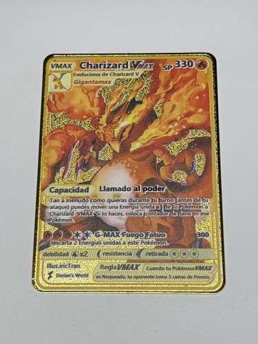 Charizard vmax gold metal - charizard,