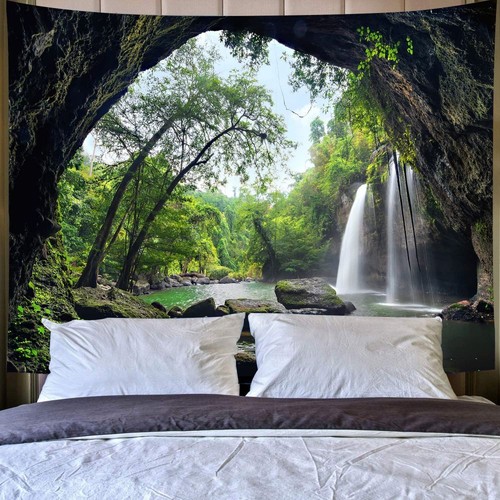 Nature waterfall tapestry wall - nature,