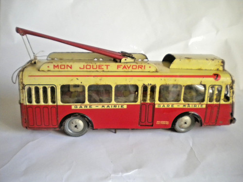 Joustra trolley bus tinplate - trolley,
