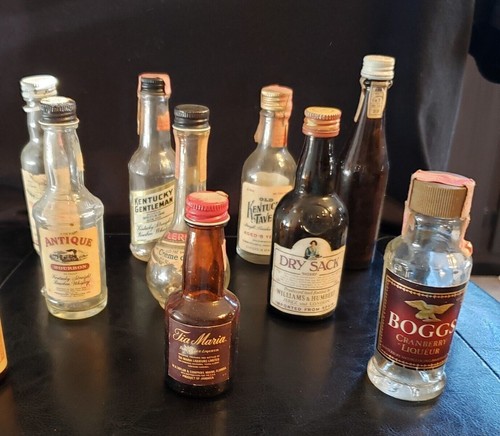 Mini vintage whiskey bottles - mini,
