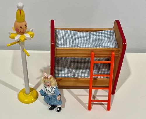 6pc dollhouse wooden bunk - dollhouse,