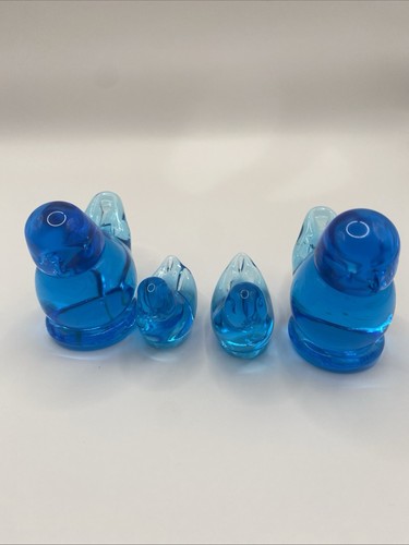 Glass bird figurines blue - bird,