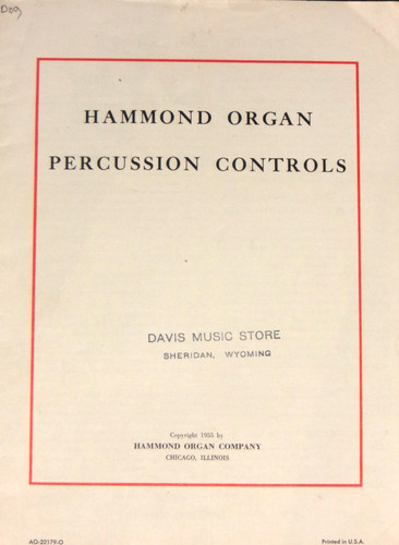 Hammond organ percussion - hammond,