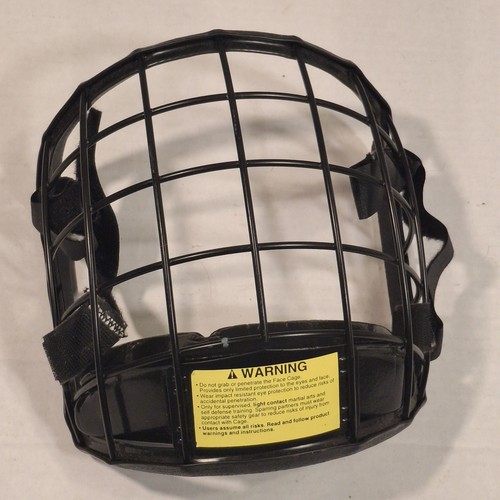 Black hockey cage - black,