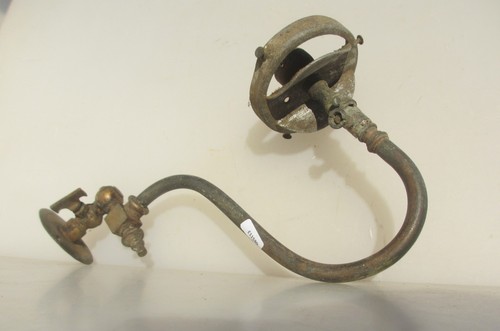 Victorian brass gas wall - brass,
