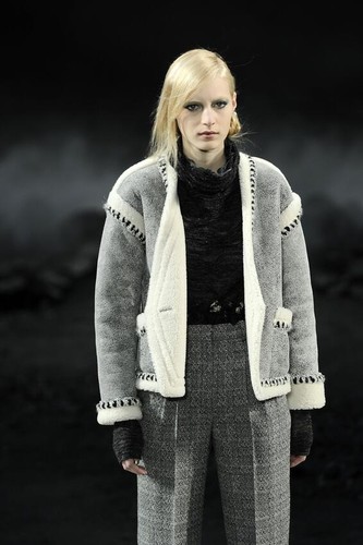Chanel gray grey textured - grey,
