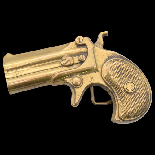 Solid brass derringer pistol - derringer,