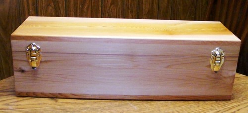 Large cedar feather box - feather, 7