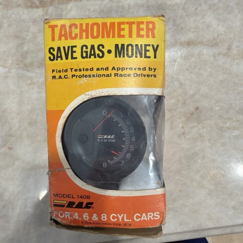 Vintage rac 1408 tachometer - vintage,