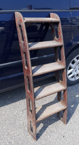 Antique mahogany boat - mahogany, ladder