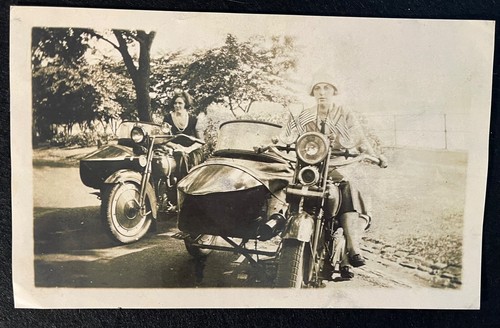 1920s two women riding sidecar - 1920s,