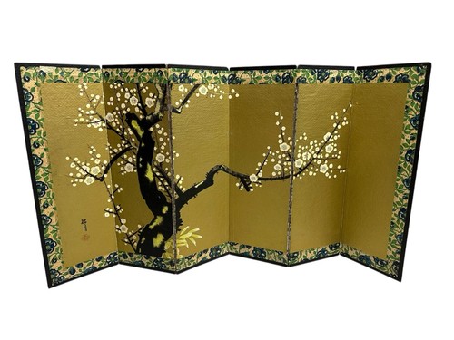 Vtg japanese byobu - byobu, folding