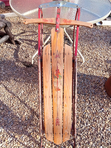 Snow sled vintage flexible - snow,