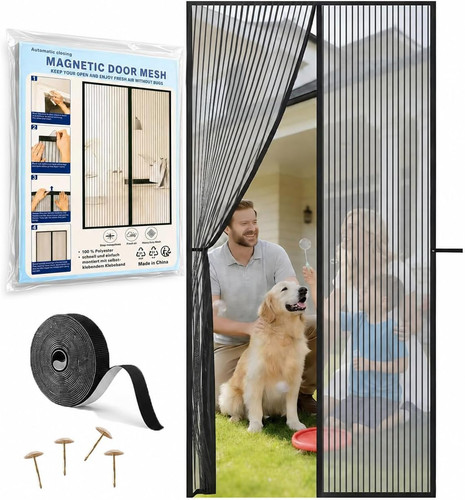 Magnetic screen door - magnetic, fits