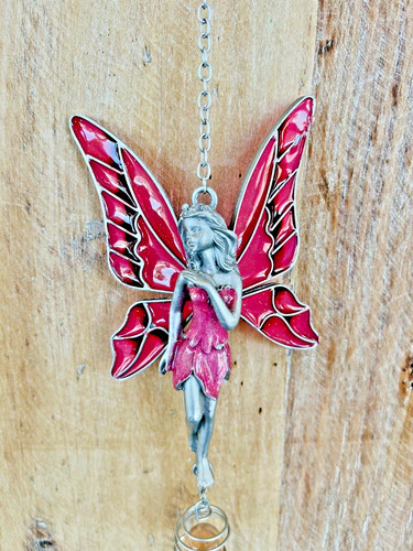 Fairy pink windchime - pink, metal