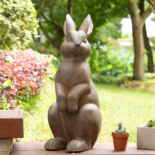 Rabbit garden statue - garden,