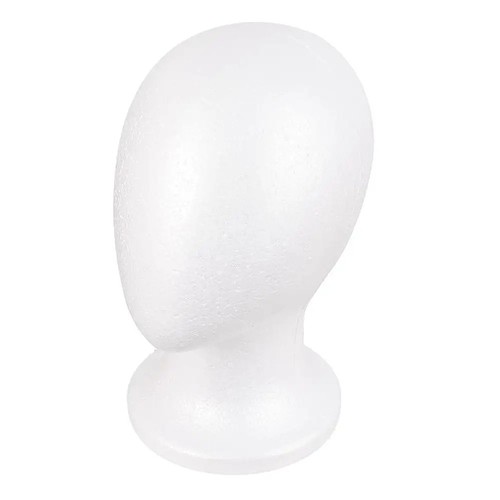 White styrofoam mannequin head - white,
