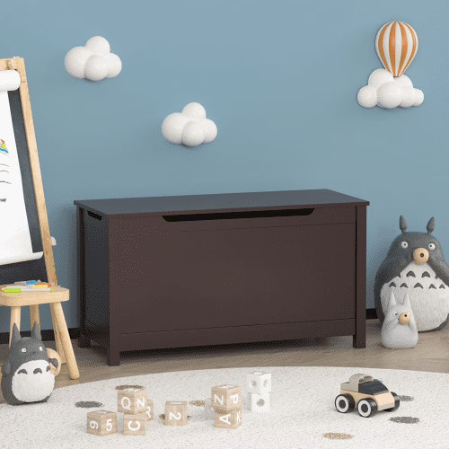 Toy box storage wooden kids - toy,