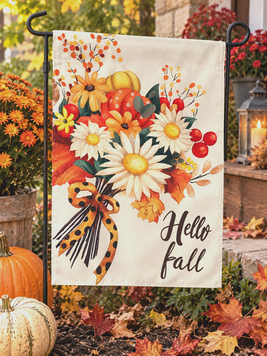 Garden flag fall - garden, 12x18
