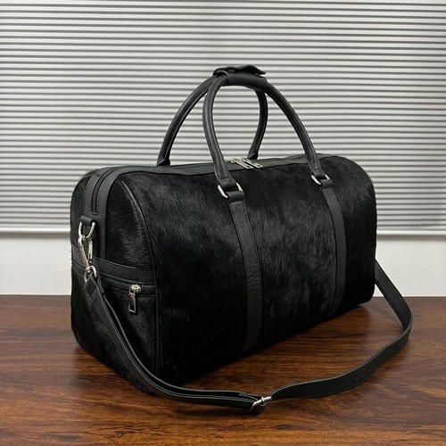 Luxury cowhide leather duffle - cowhide,
