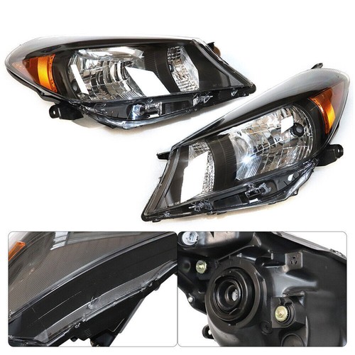 Pair halogen headlamps black - pair,