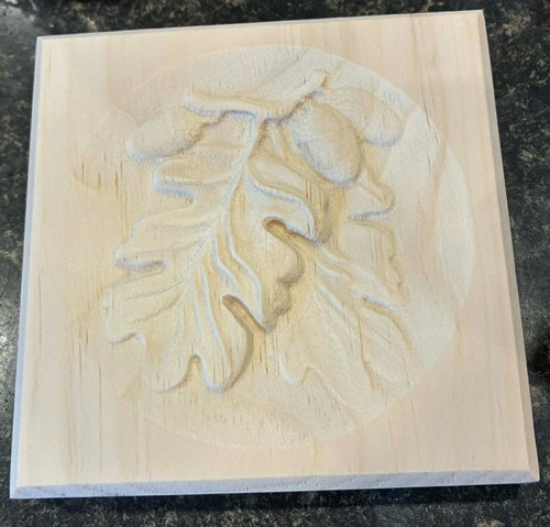 Oak leaf acorns engraving - oak, &