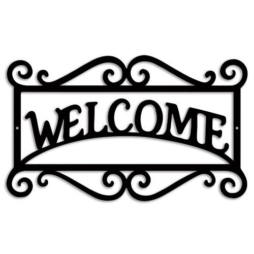 Metal welcome hanging sign for - welcome,