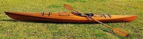 Cedar wood strip built kayak - wood,