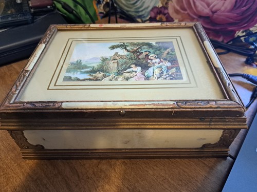 Antique wooden mirror jewelry - mirror,
