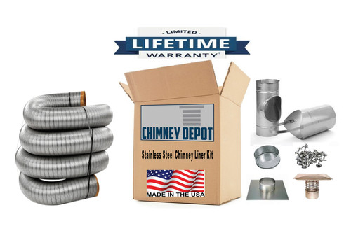 Stainless steel chimney - steel, liner