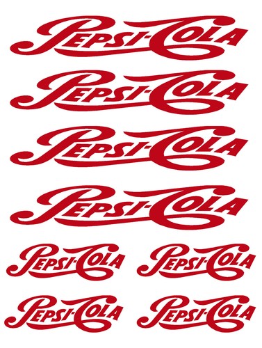 Pepsi red waterslide decals - waterslide,