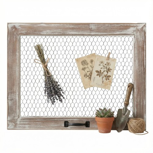 Rustic chicken wire frame - chicken,