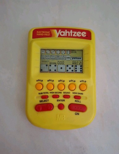 Vtg 1982 yahtzee handheld - vtg,