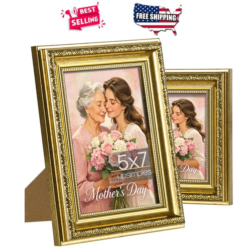 5x7 photo frame - frame, gold