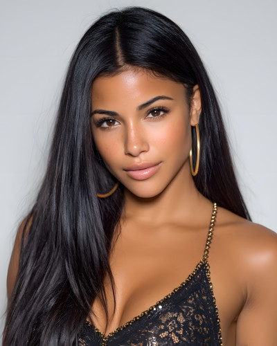 Long dark hair beauty wearing - long,