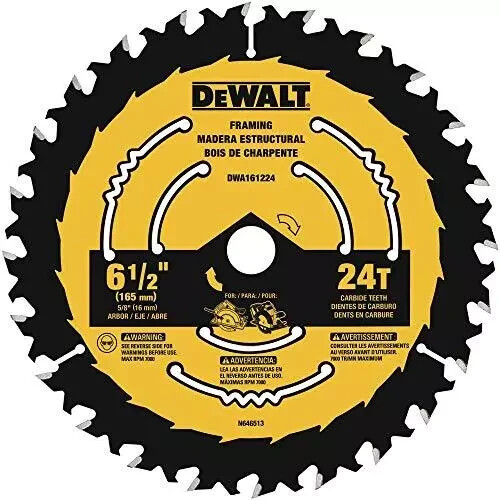 Dewalt carbide 24t - 2, 6-1/2"