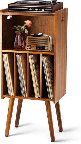 Wooden record player stand - wooden,