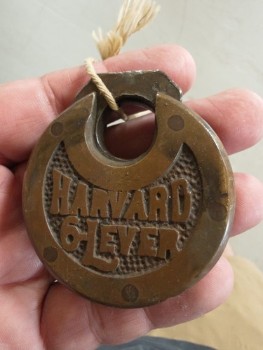 Antique brass harvard lever - brass,
