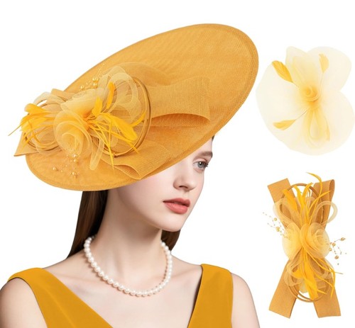 Women wide brim fascinator - wide,