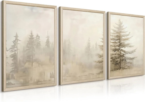Foggy forest wall art decor - forest,