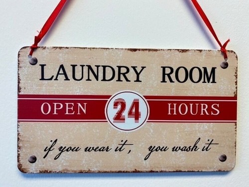 Rustic laundry sign metal - sign,